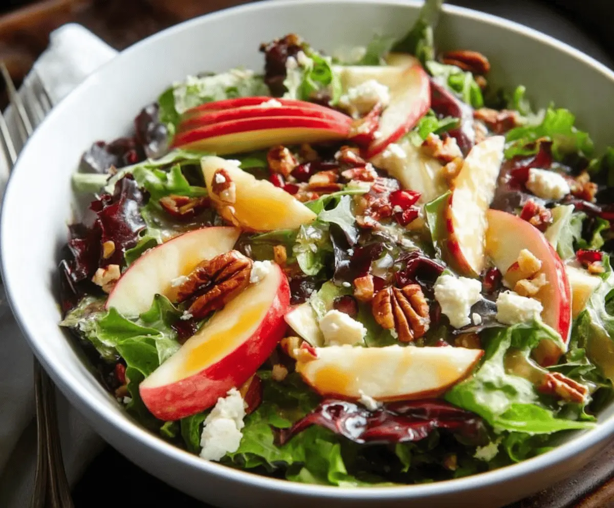 Crunchy Fall Apple Salad with Maple Vinaigrette