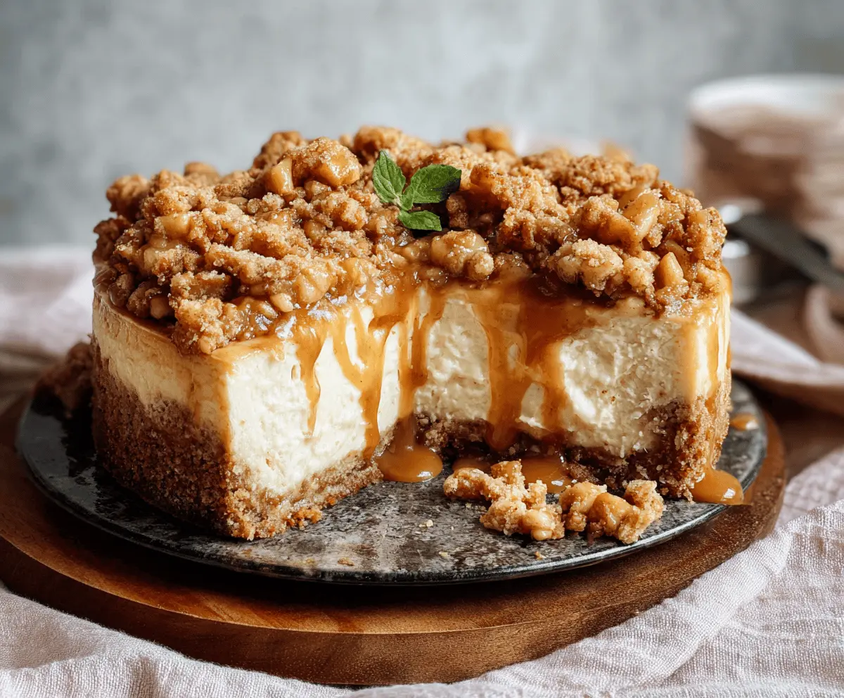 Easy Apple Crumble Cheesecake
