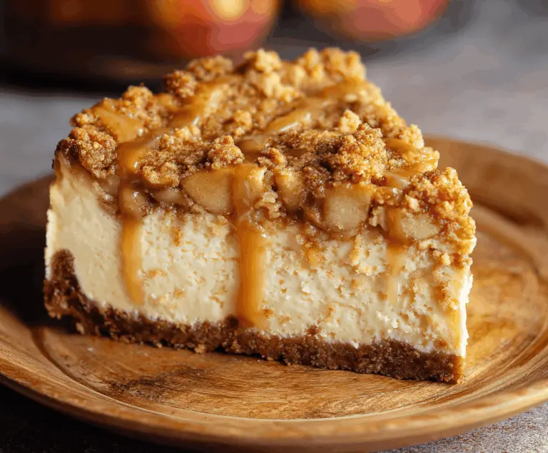 Delicious Apple Crumble Cheesecake