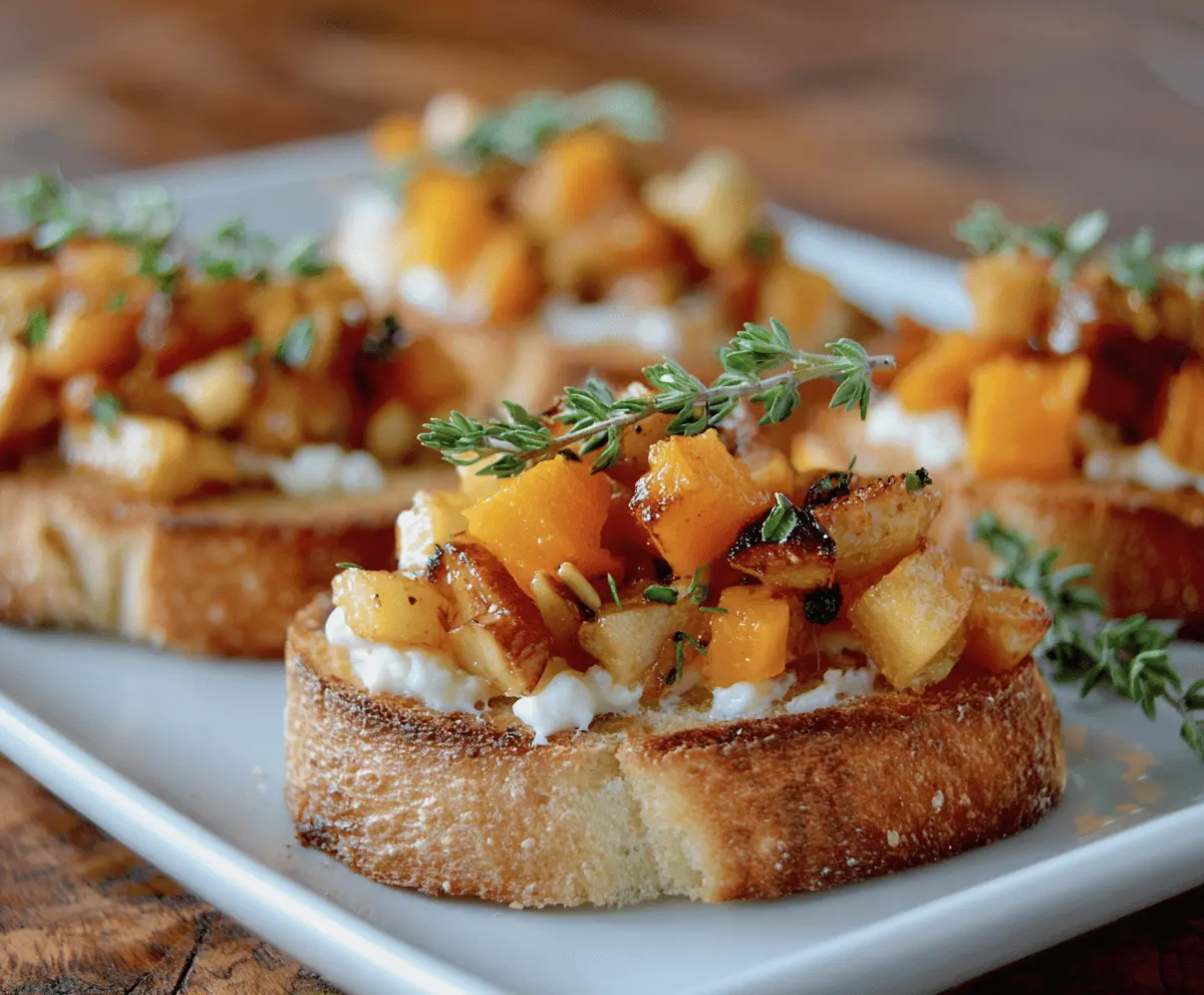 Easy Fall Bruschetta with Squash & Apples