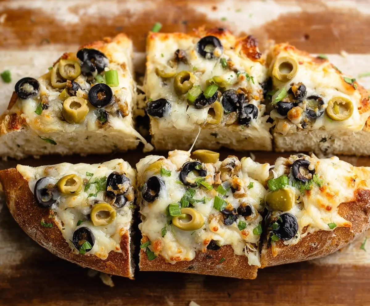 Easy Olive Cheese Bread Appetizer