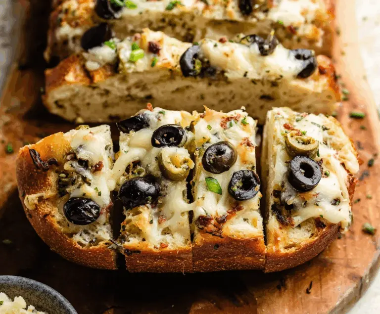 Easy Olive Cheese Bread Appetizer