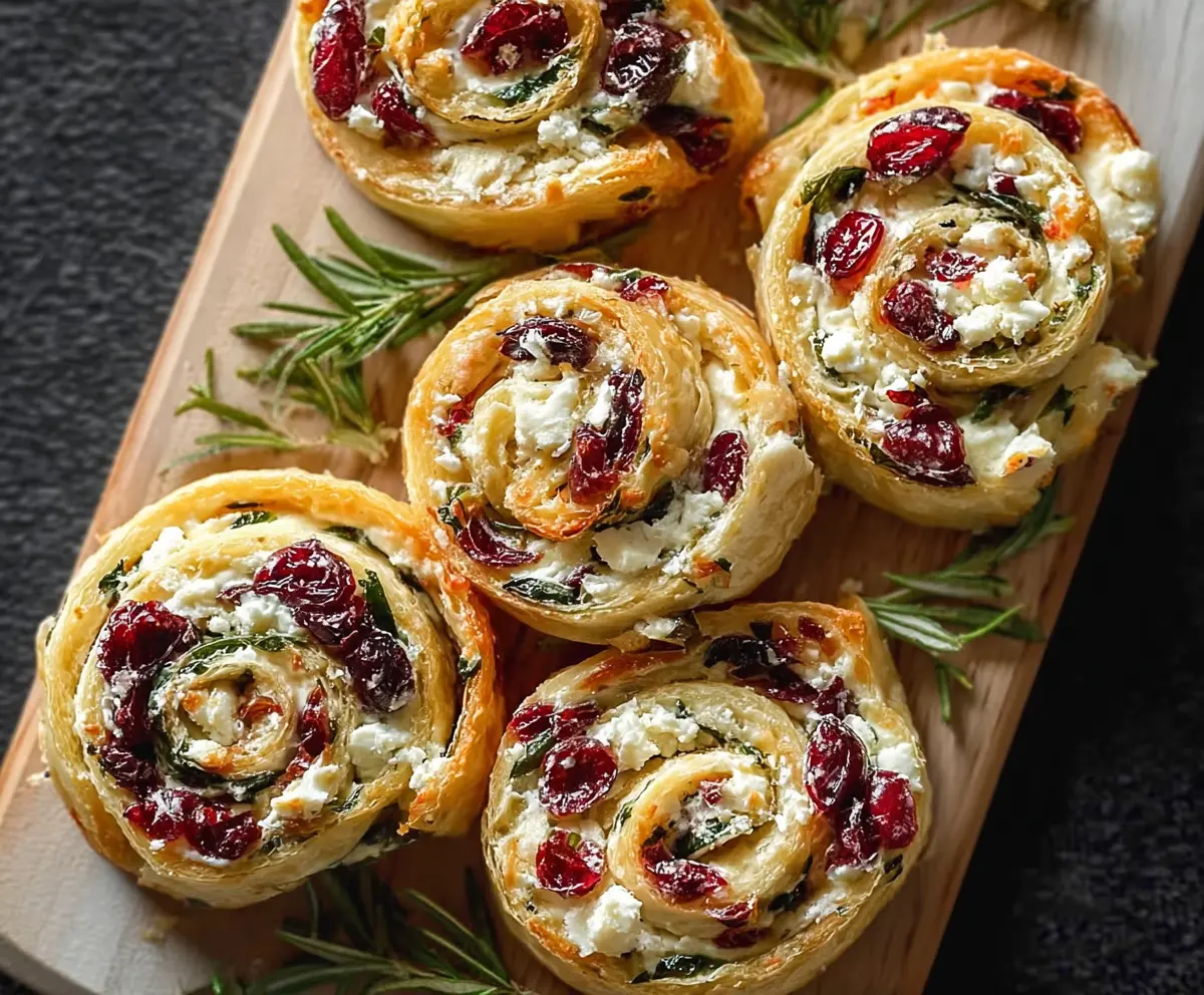 Easy Flaky Cranberry Cream Cheese Pinwheels
