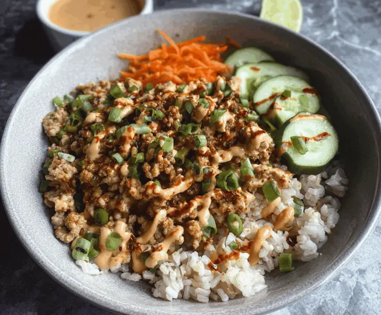 Ground Turkey Rice Bowls with Bang Bang Sauce