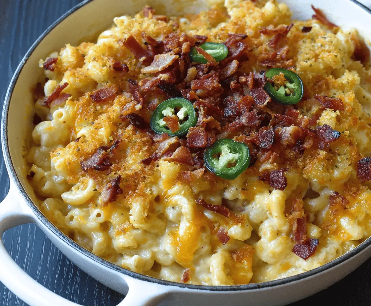 Creamy Jalapeño Popper Mac and Cheese