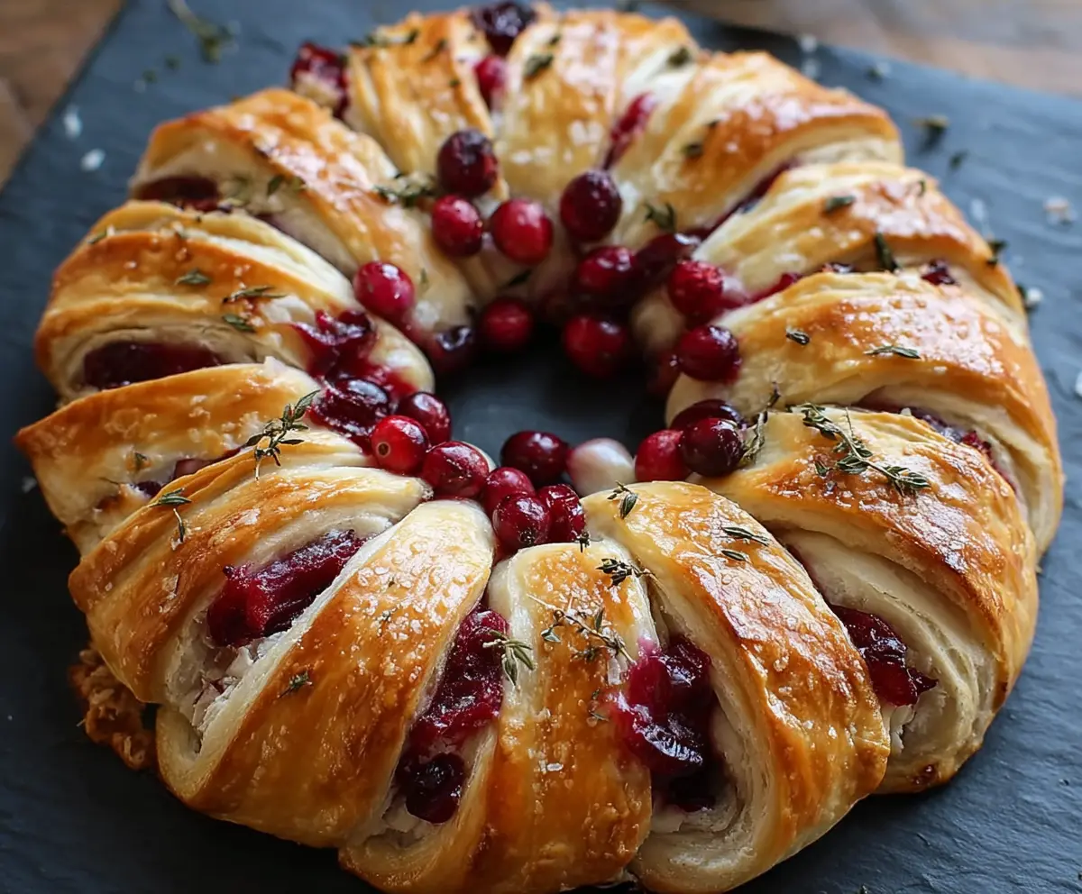 Easy Turkey Cranberry Crescent Ring