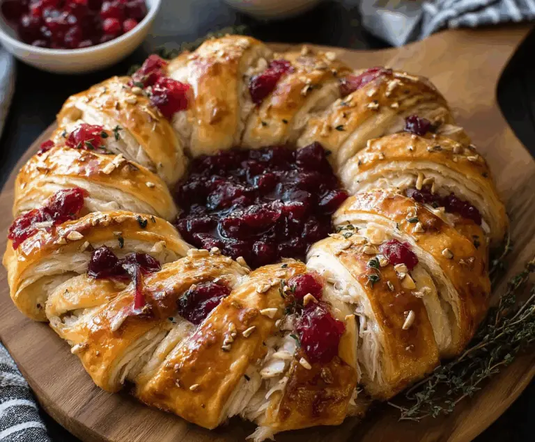 Looking for a Holiday Appetizer Recipe? Try This Turkey Cranberry Crescent Ring!