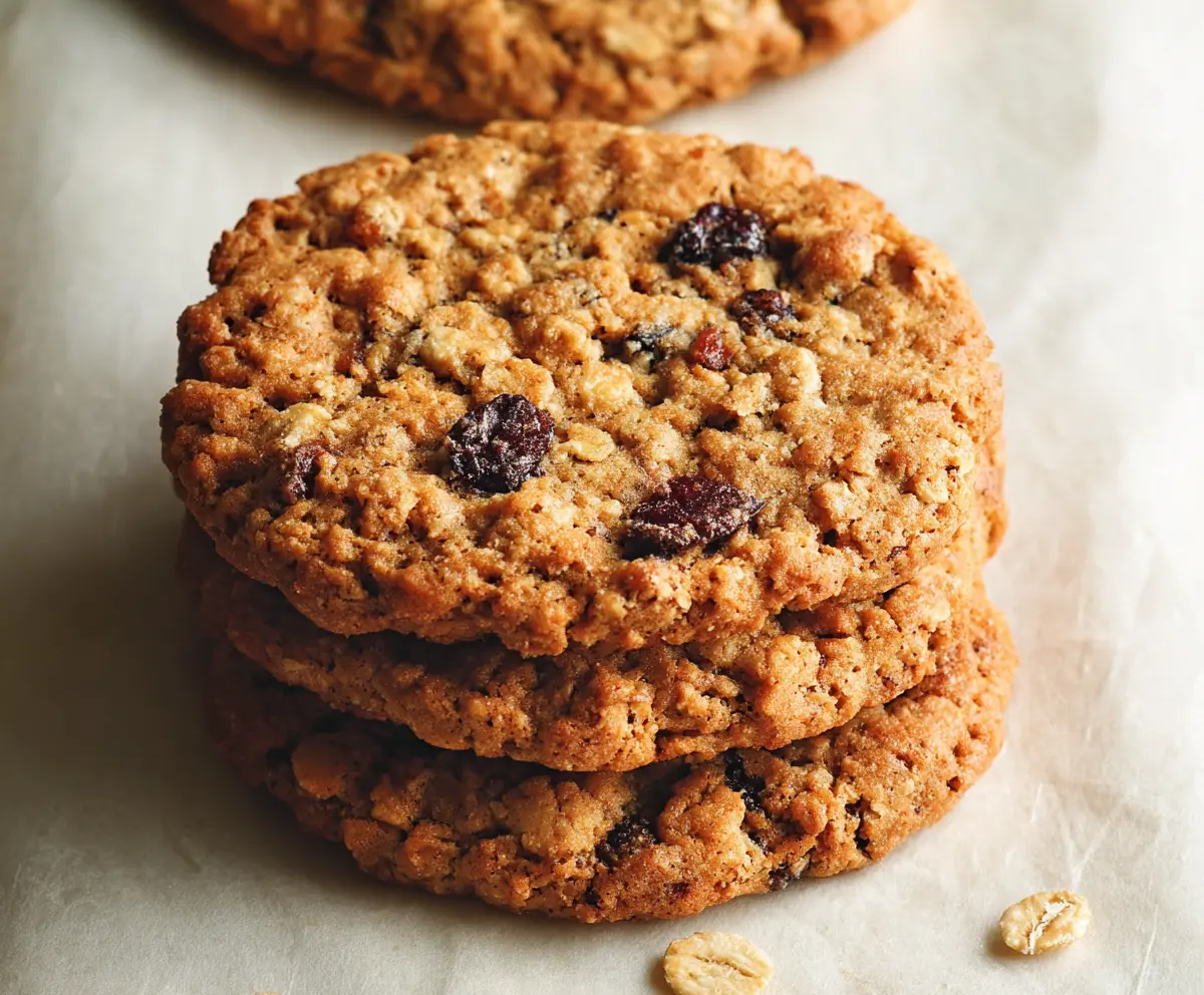 Delicious homemade oatmeal cookies with a golden crust and chewy texture.