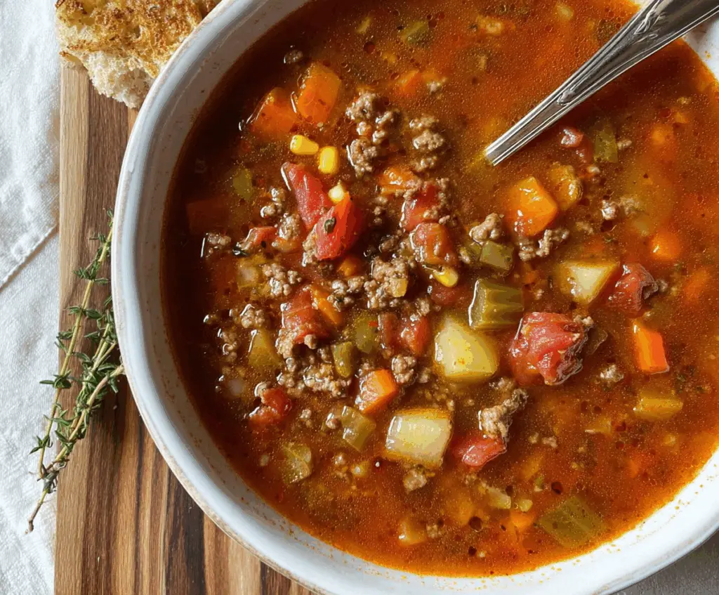 Old Fashioned Hamburger Soup
