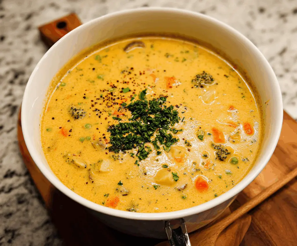One Pot Creamy Vegetable Soup