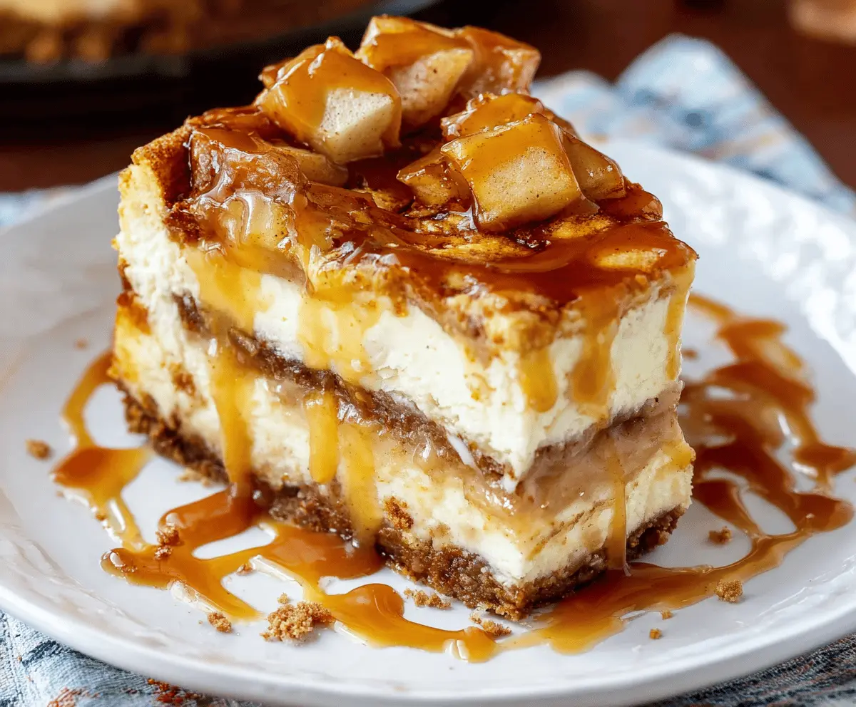 Salted Caramel Apple Pie Cheesecake