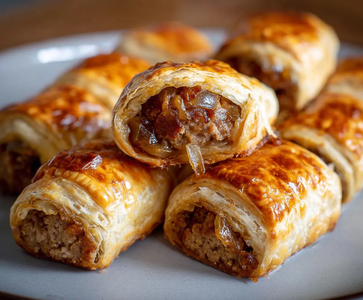 Savory French Onion Sausage Rolls