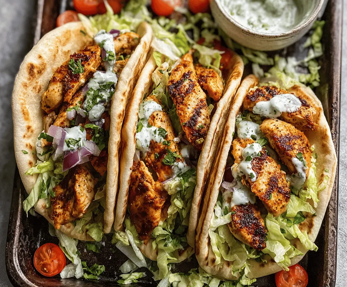 Easy Sheet Pan Chicken Pitas