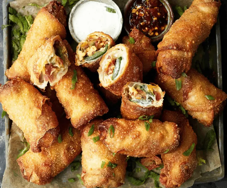 Tasty Finger Food Mini Jalapeno Popper Egg Rolls