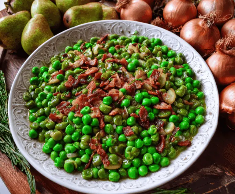 Thanksgiving Peas (with Pear and Pancetta)