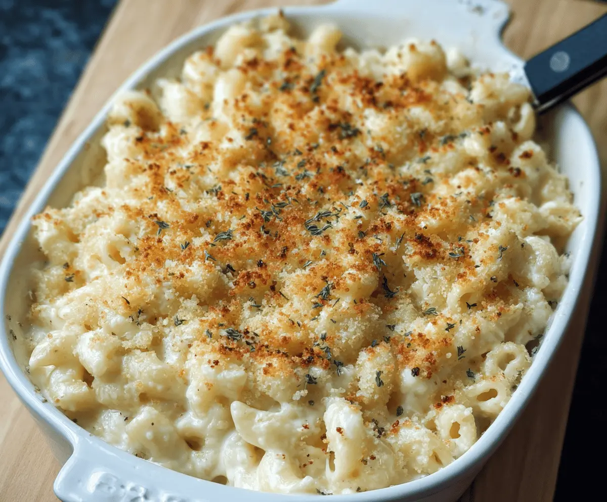 Creamy White Truffle Mac and Cheese