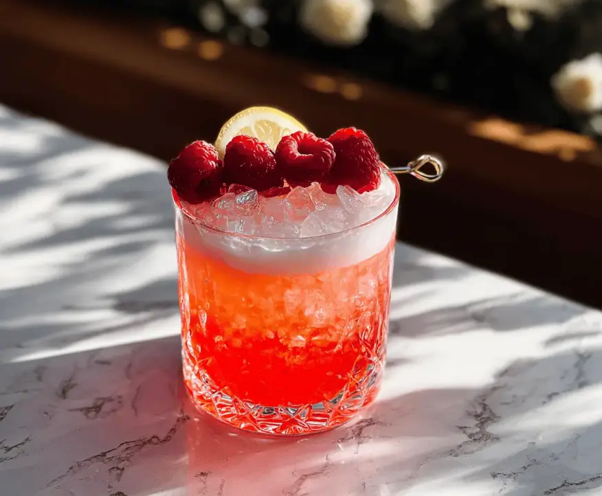 Raspberry Vodka Sour Cocktail