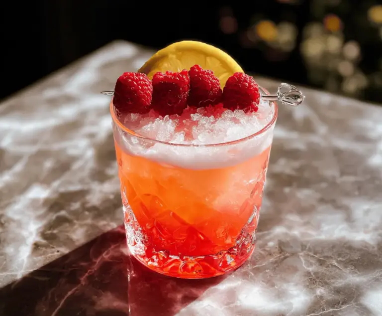 Easy Raspberry Vodka Sour Cocktail