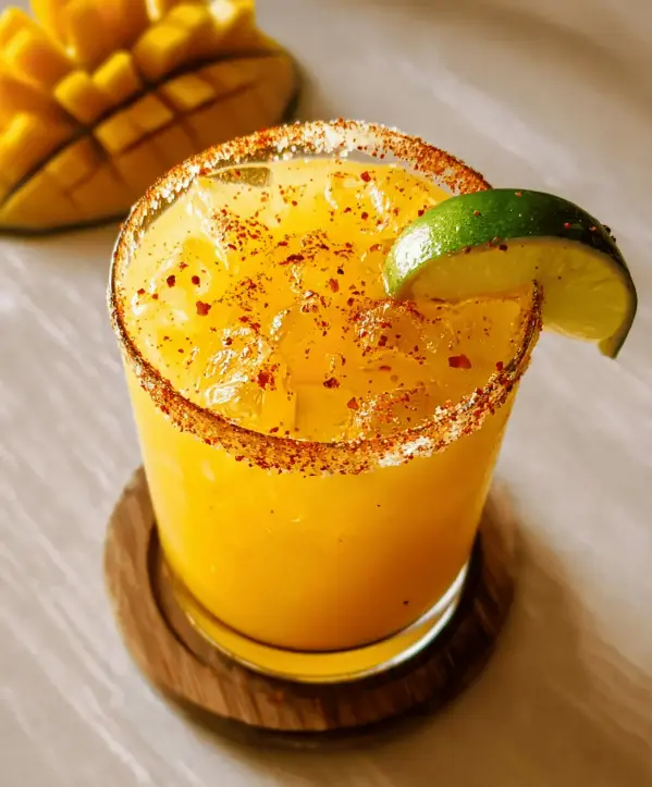 Spicy Mango Margarita with Hot Honey