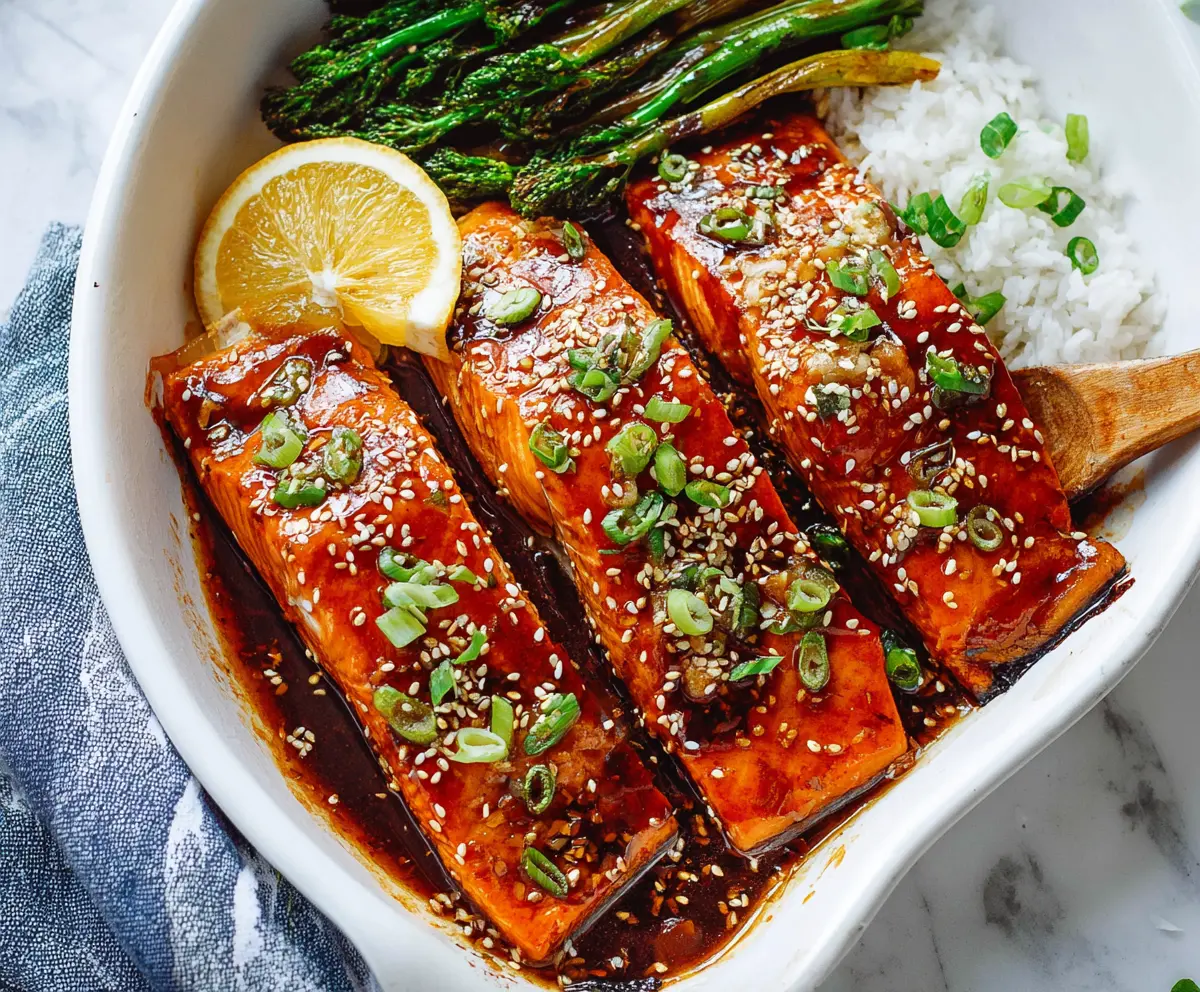 Easy Baked Teriyaki Salmon Dinner