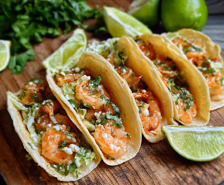 Cilantro Lime Easy Shrimp Tacos