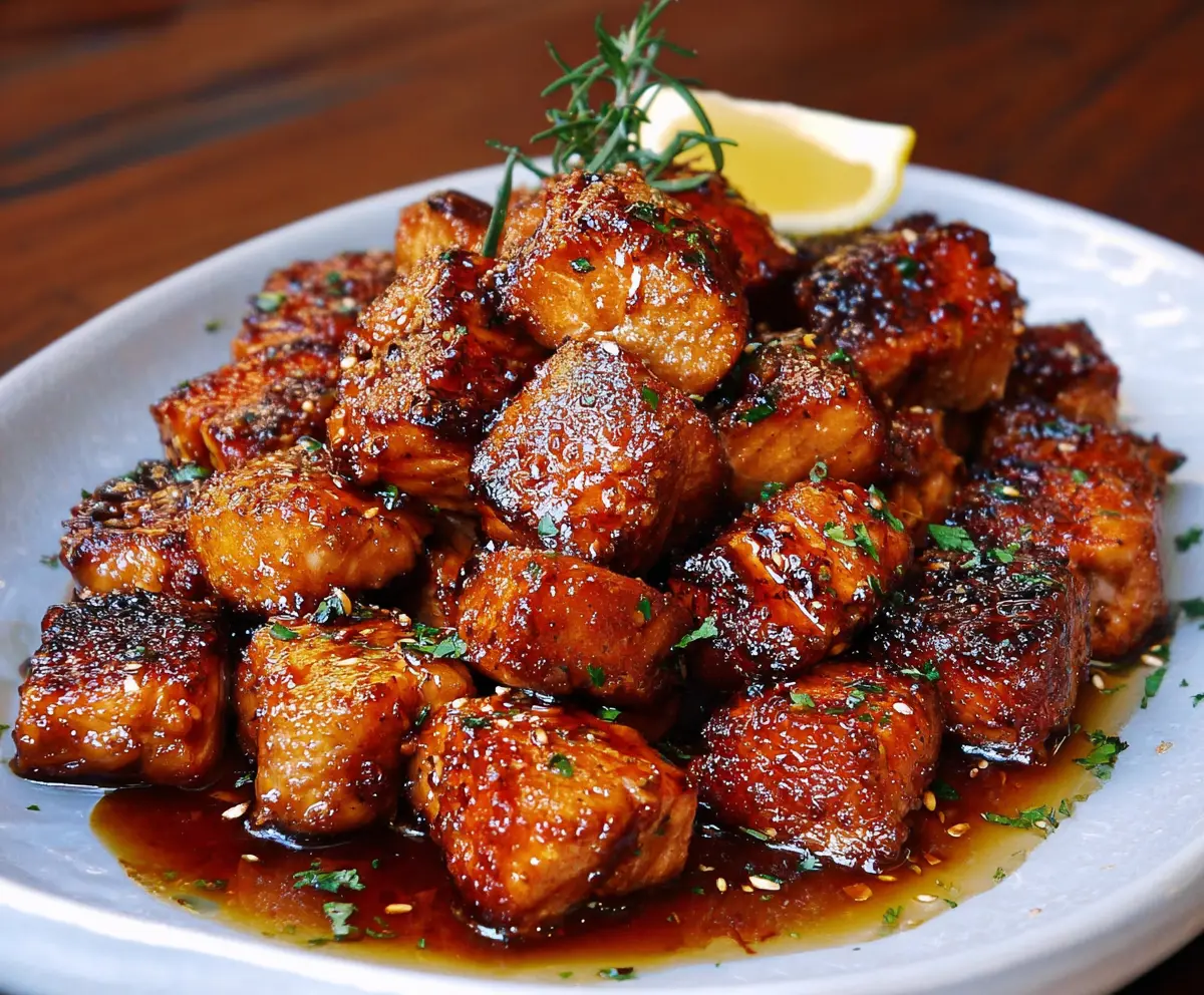 Crispy Honey Garlic Salmon Bites
