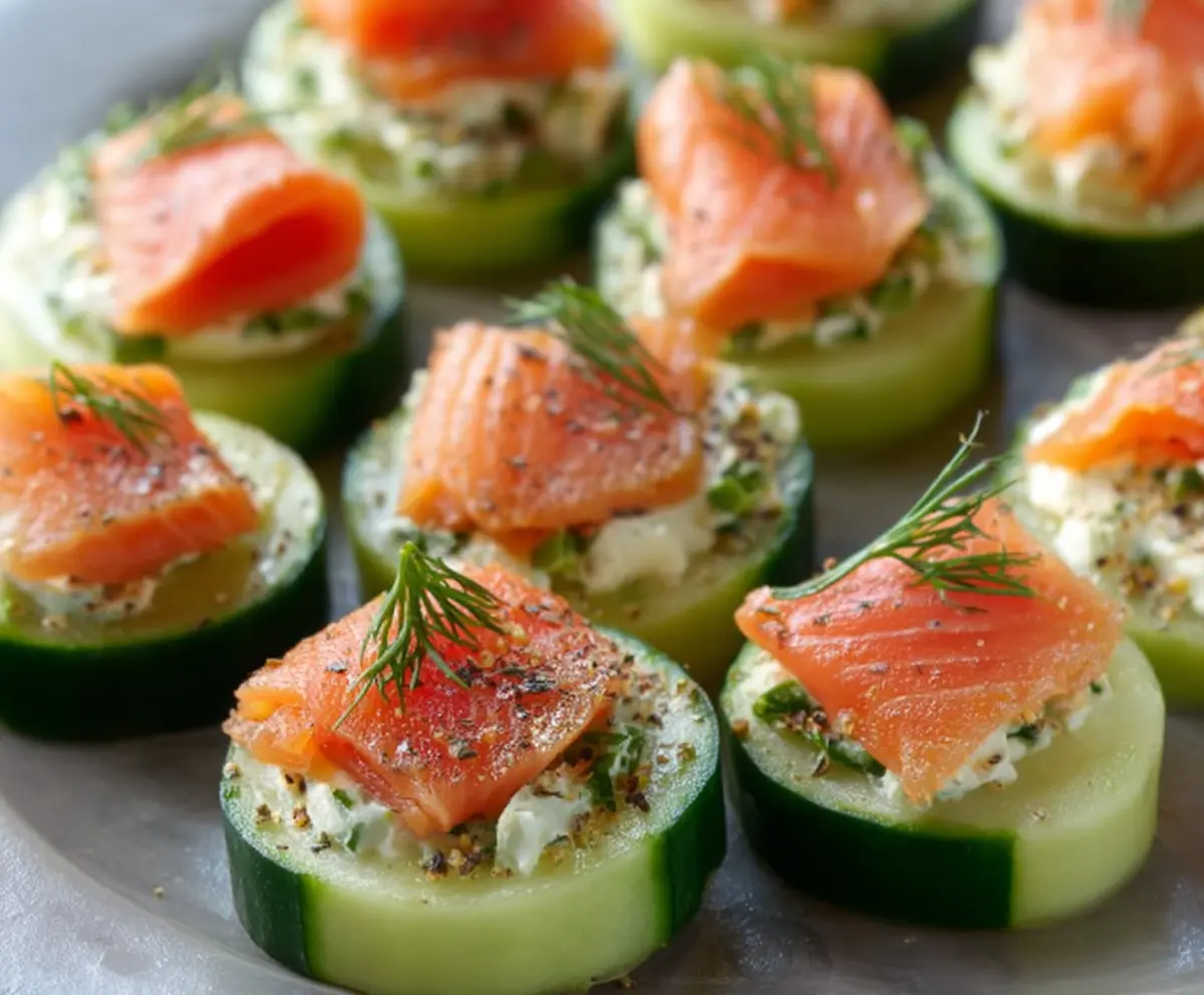 Easy Cucumber Salmon Bites