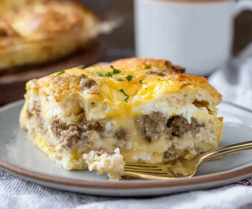 Easy Biscuits and Gravy Breakfast Casserole