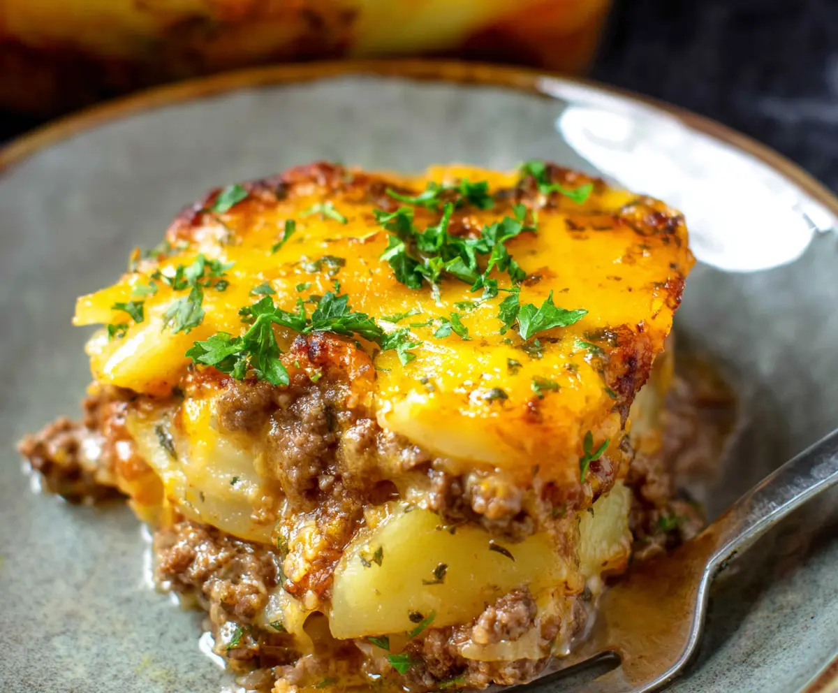 Easy Ground Beef & Potato Casserole