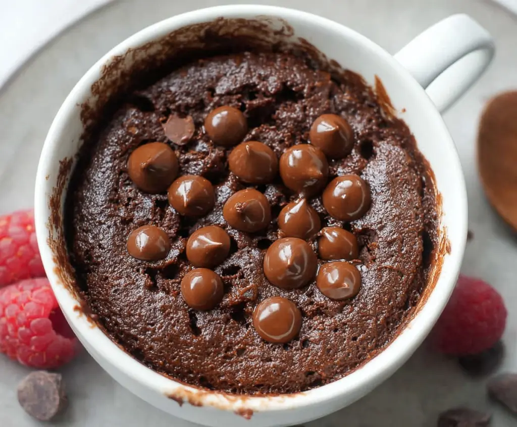 Healthy chocolate mug cake