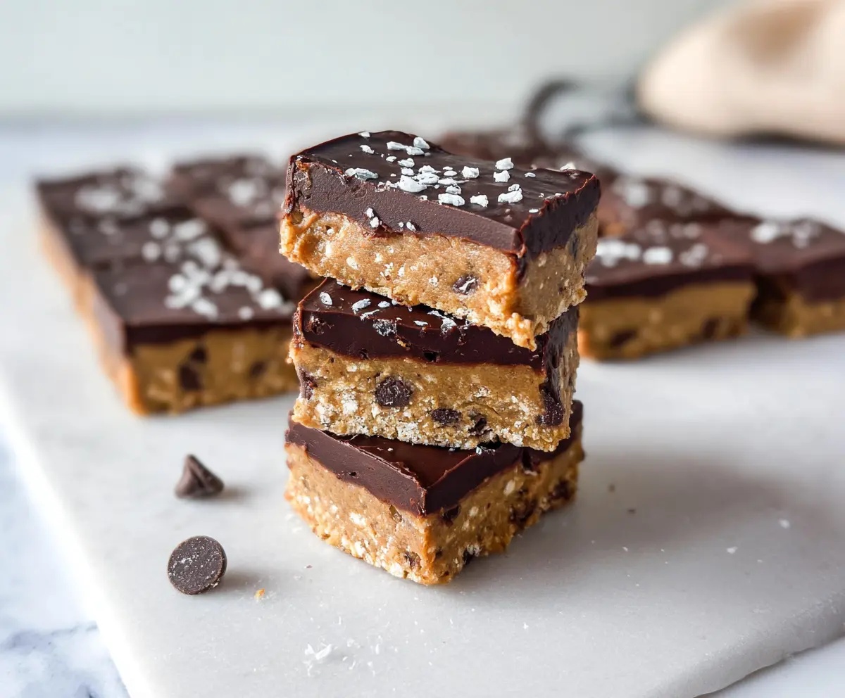 Healthy No Bake Cookie Dough Bars