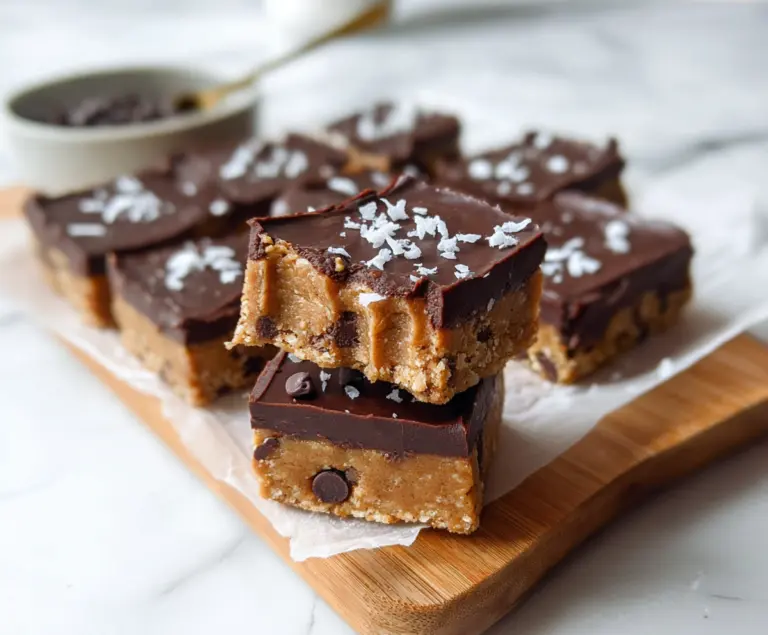 Healthy No Bake Cookie Dough Bars (Gluten-Free, Vegan)