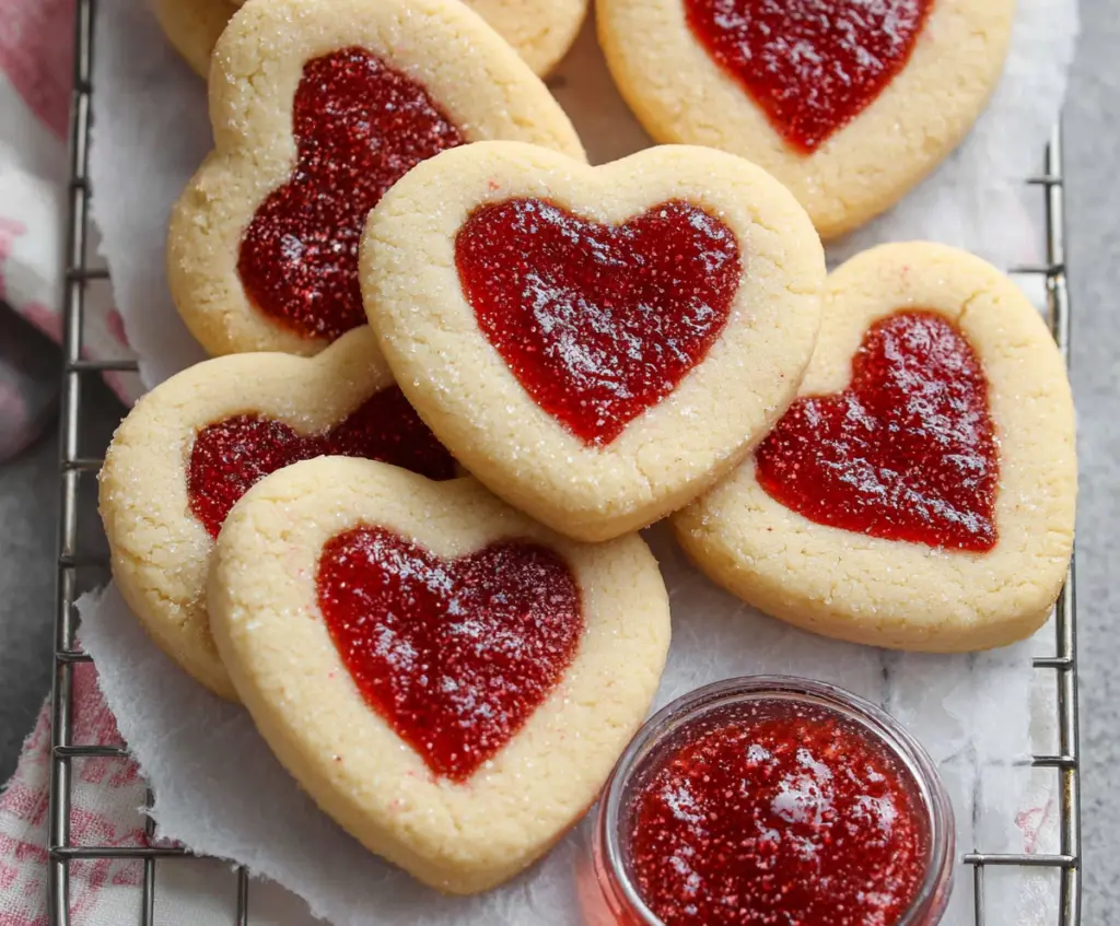 Heart Jam Valentine Cookies