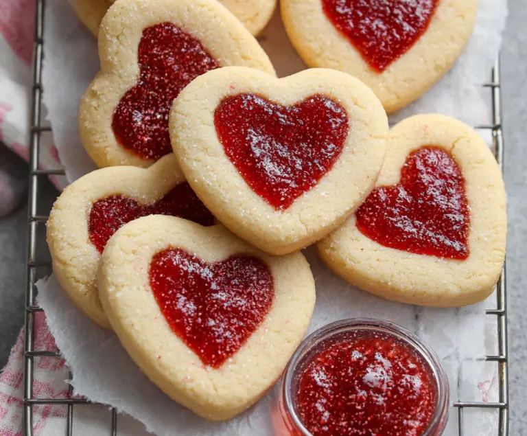 Heart Jam Valentine Cookies