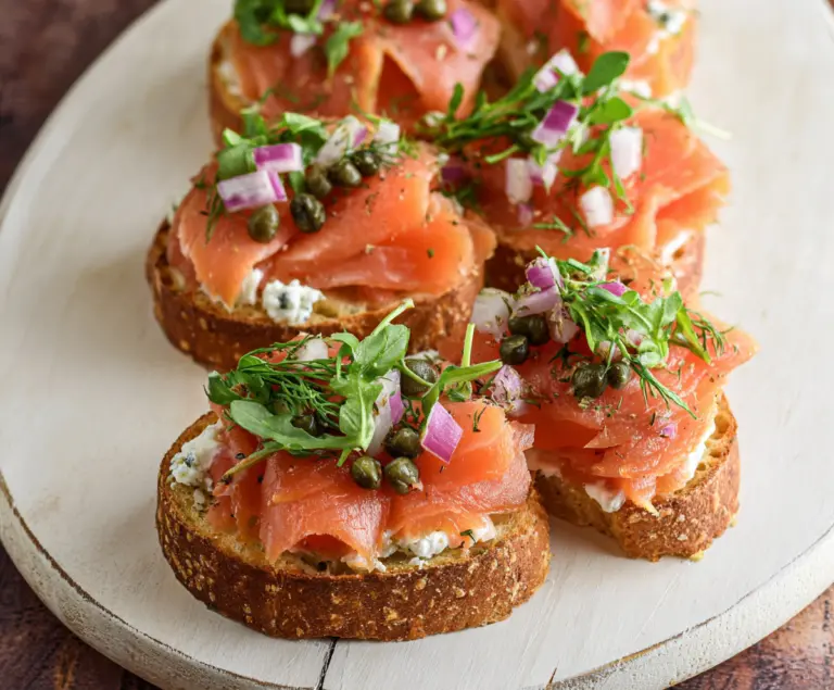 Irresistable Smoked Salmon Bruschetta