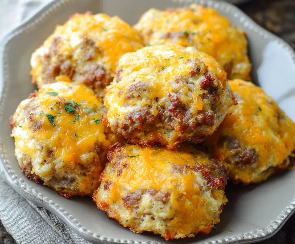 Keto Breakfast Recipe – Keto Sausage and Cheese Biscuits