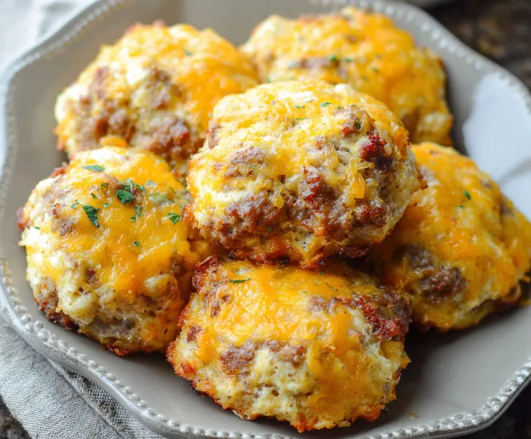 Keto Breakfast Recipe – Keto Sausage and Cheese Biscuits