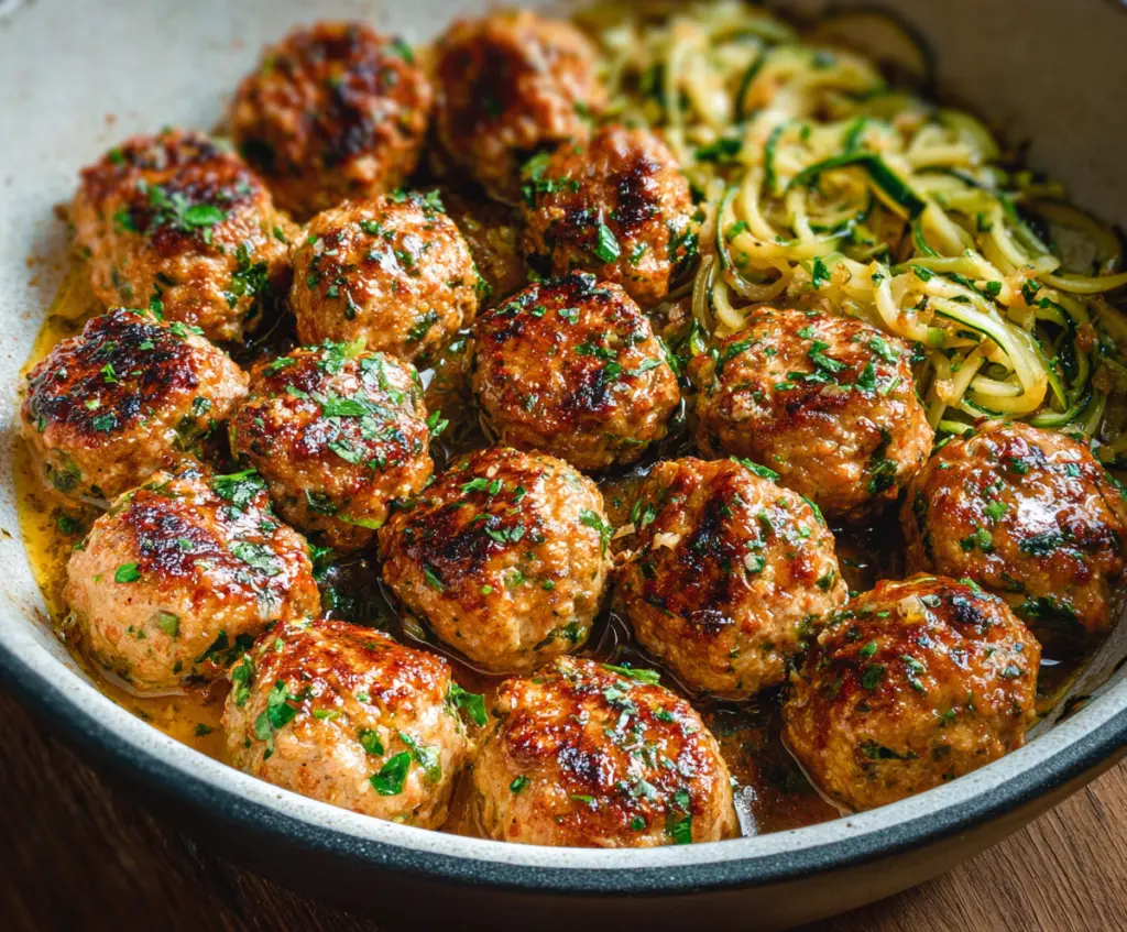 Keto Garlic Butter Meatballs