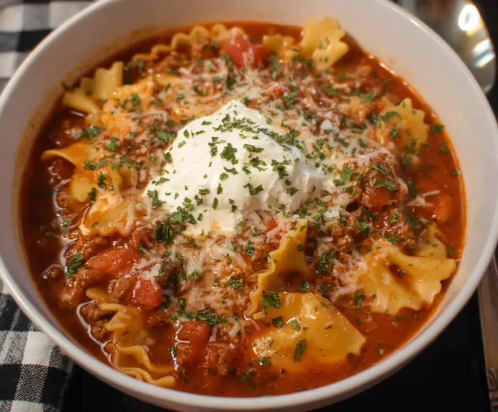 lasagna soup crockpot
