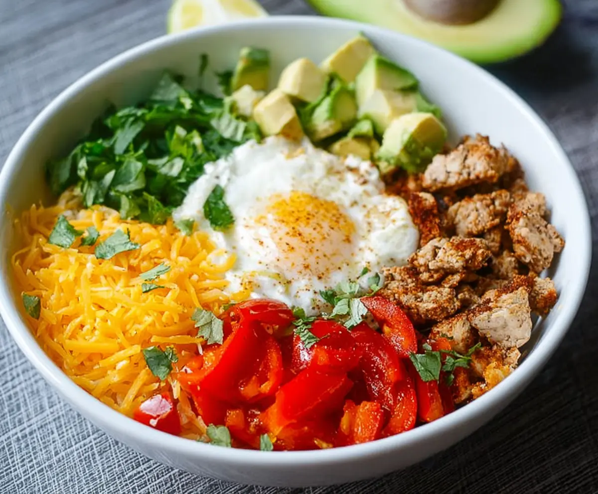 Easy Low Carb Breakfast Burrito Bowl