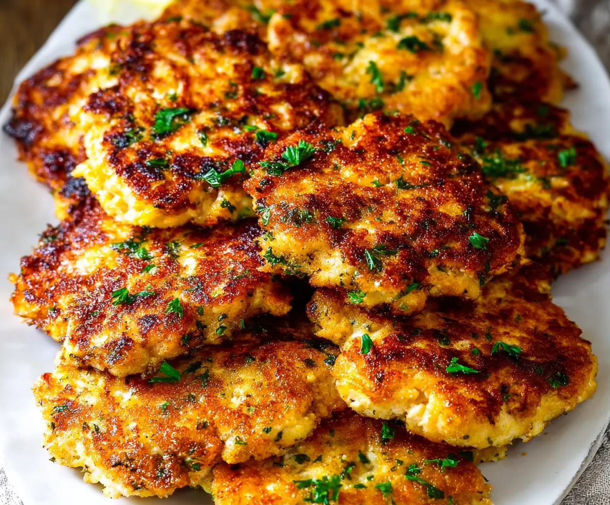 Low Carb Cheesy Chicken Fritters