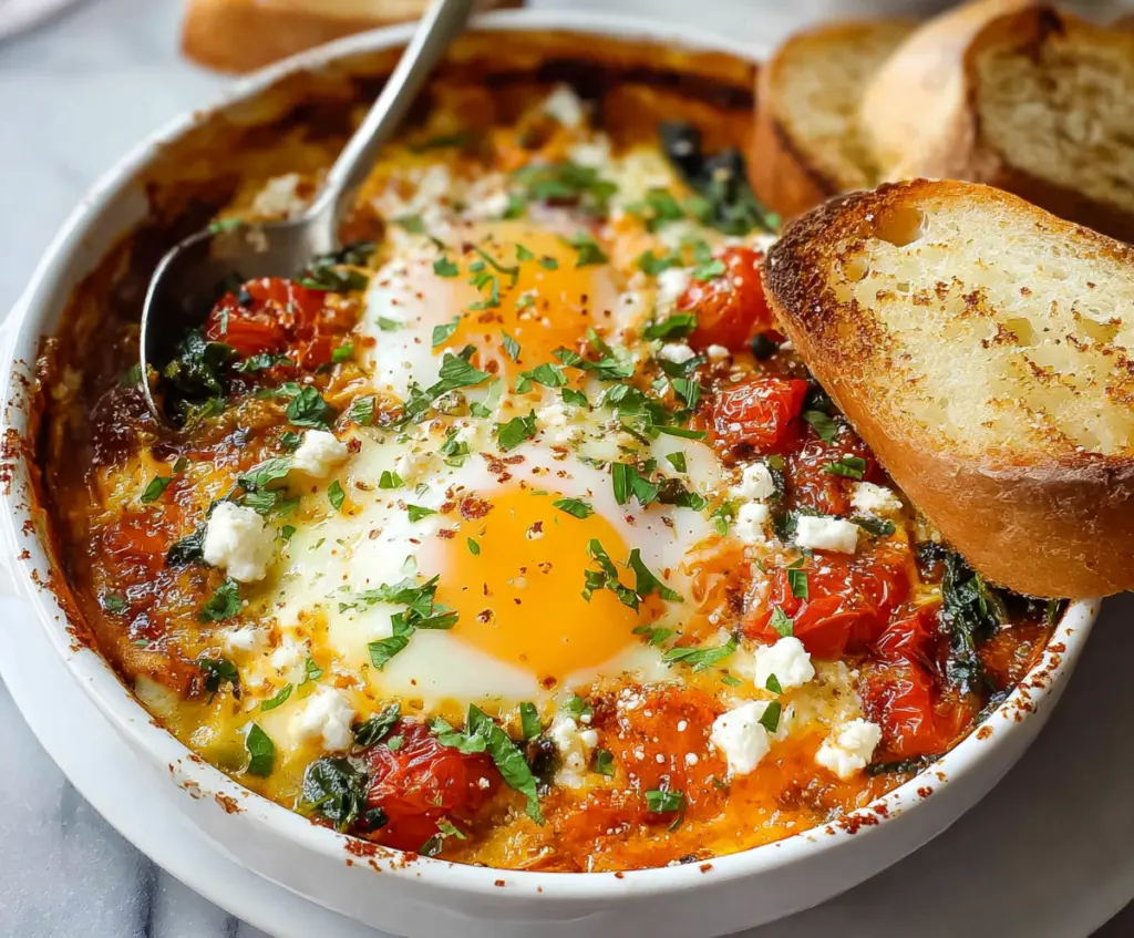 Baked Feta Eggs