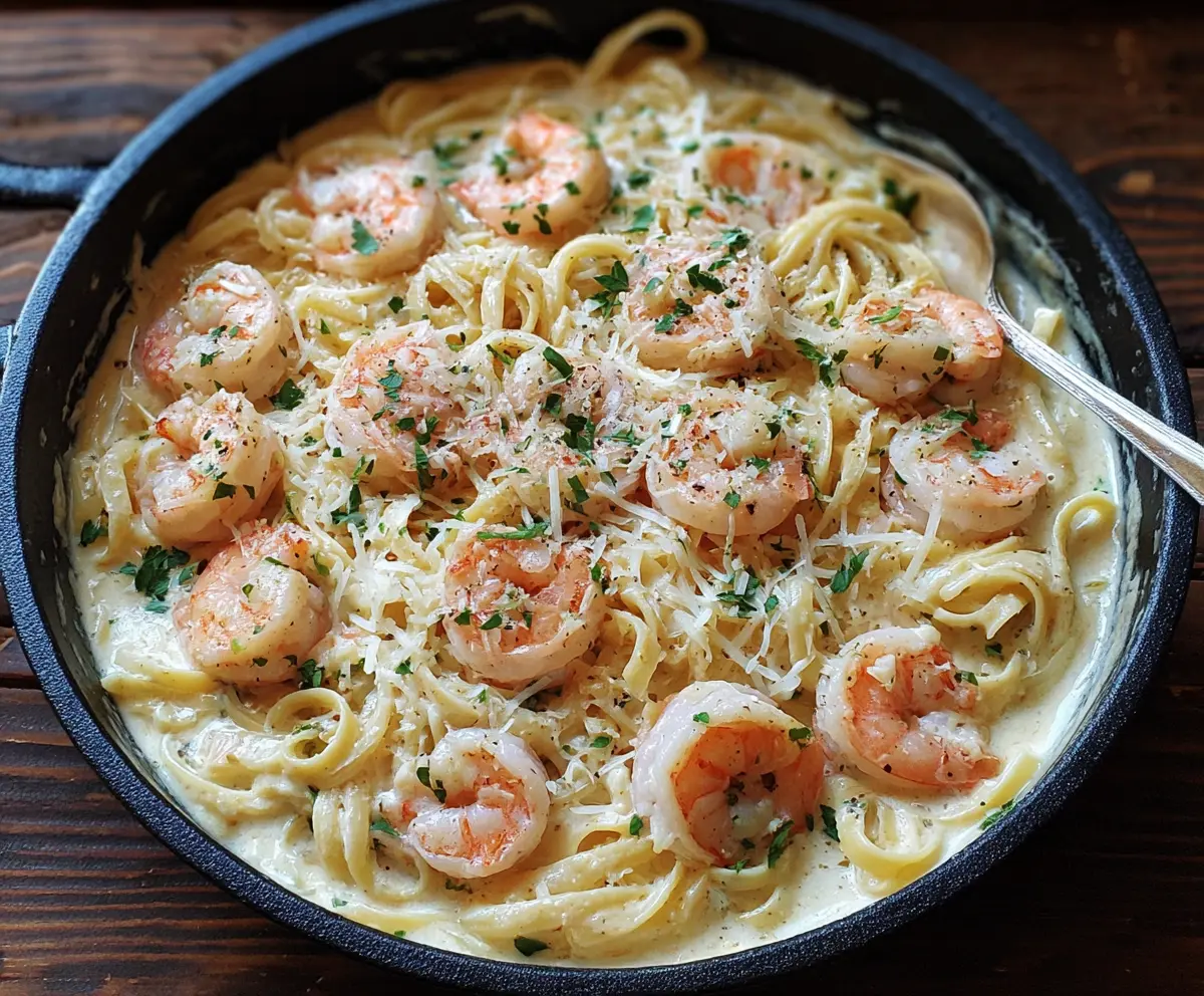 Easy One Pot Shrimp & Crab Alfredo
