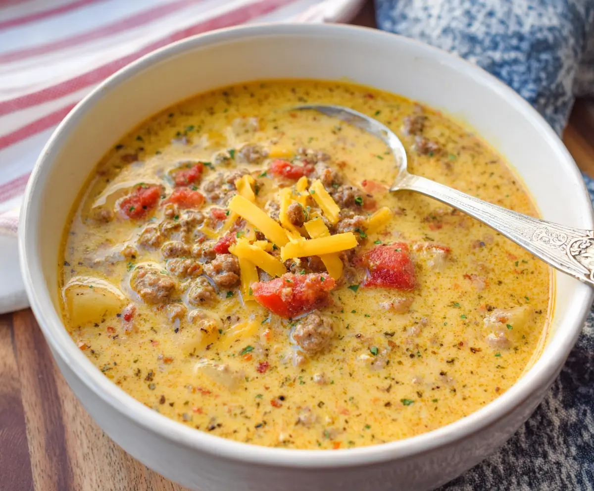 Creamy Cheeseburger Soup Recipe