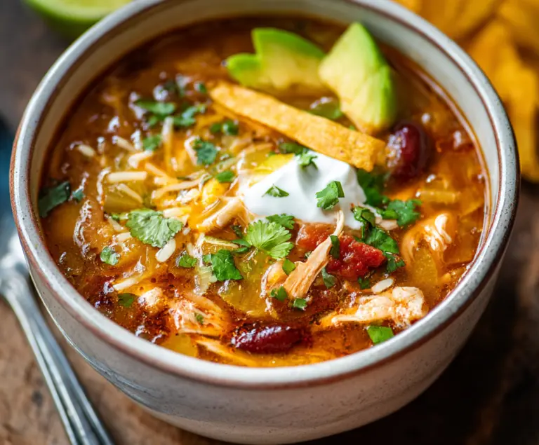 Savory Chicken Tortilla Soup