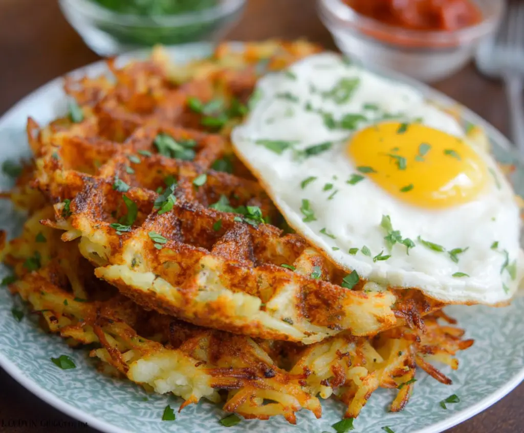 Savory Hashbrown Chaffle : Healthy Breakfast Recipes