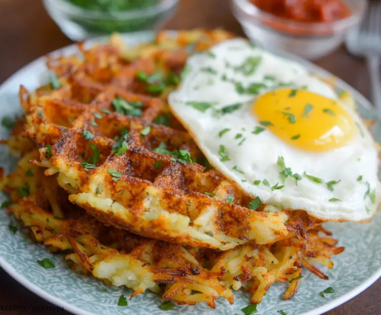 Savory Hashbrown Chaffle : Healthy Breakfast Recipes