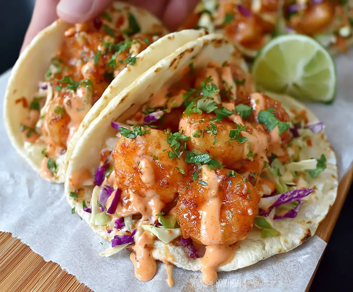 Easy Bang Bang Shrimp Tacos