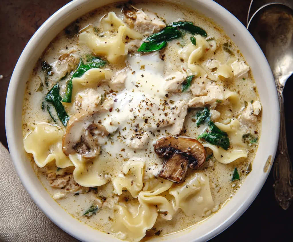 white lasagna soup