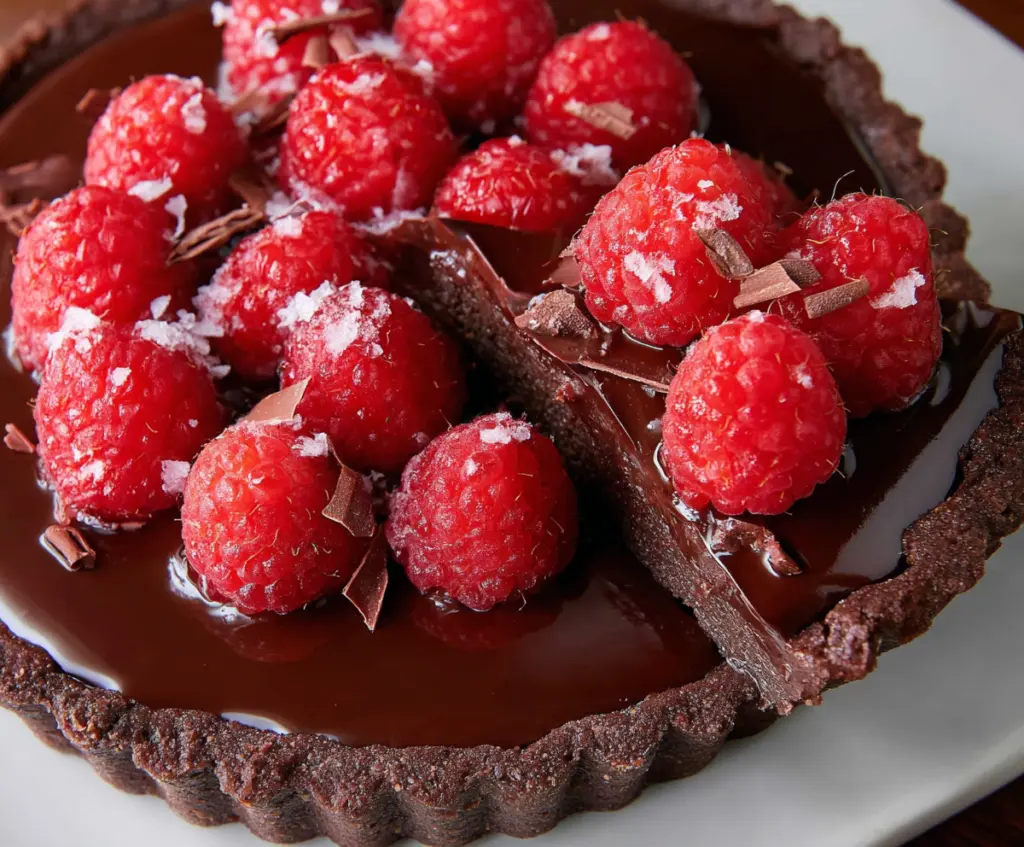 Chocolate Raspberry Tart valentines desserts Recipe